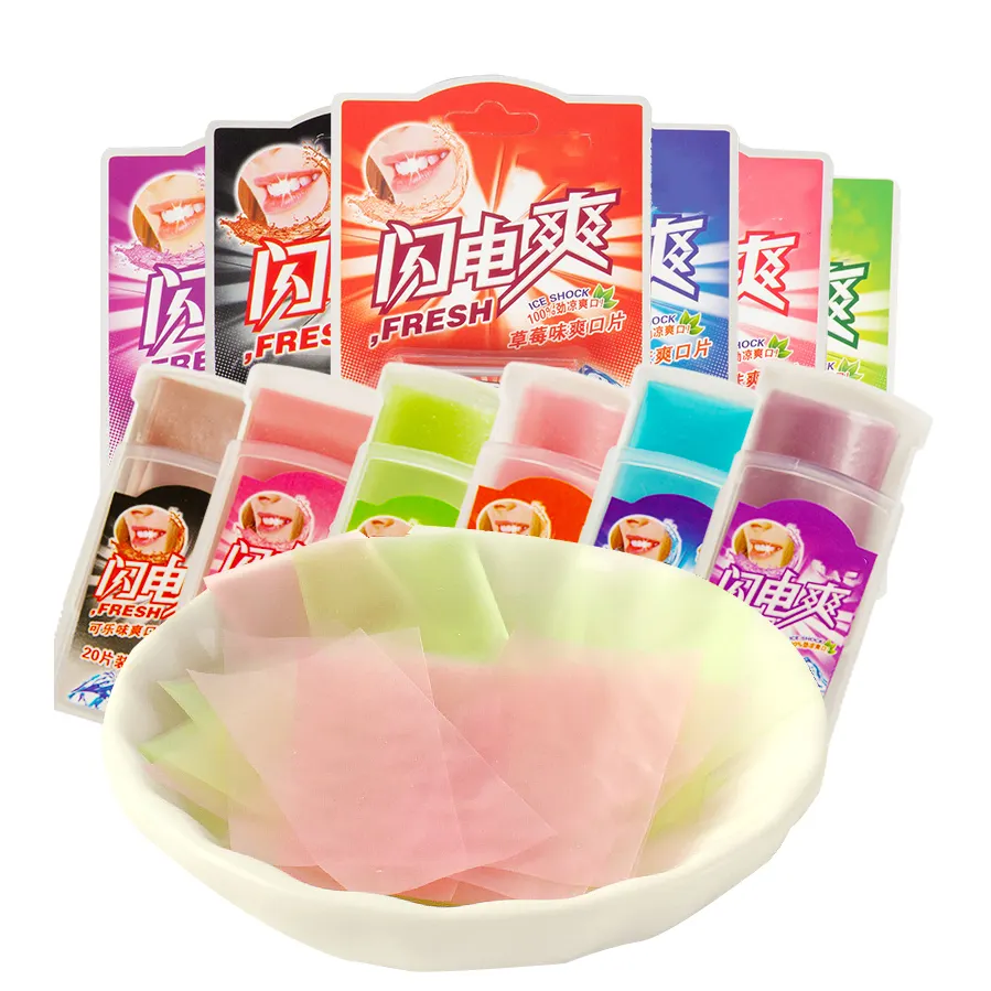 OEM wholesale Custom private label Popular fruity Sugar free Fresh Breath Strips mint candy