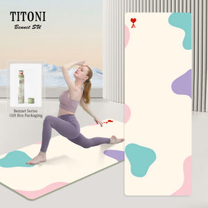 <span class=keywords><strong>TITONI</strong></span> tapis d'exercice Extra Large 5mm 6mm tapis de Yoga en cuir PU caoutchouc naturel avec matériau certifié sangle de transport gratuite incluse - Product Image 1