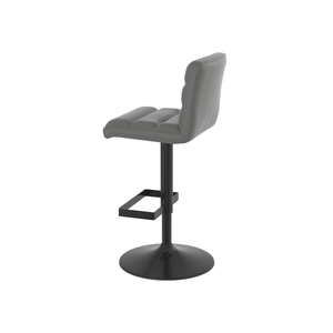 Hoge Kwaliteit Draaibare Witte Barkruk Met Verstelbare Hoogte Zwart Metalen Basis Comfortabele Lederen Stoel Voor Thuis Bar - Product Image 2