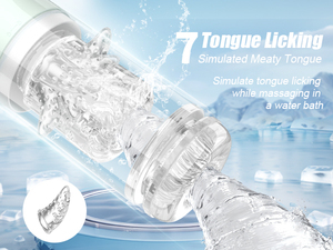 Jolly Space Masturbatore Tascabile Automatico da <span class=keywords><strong>Uomo</strong></span> con 9 Frequenze di Vibrazione, Controllo APP, Impermeabile, in ABS+TPE, Massaggio ad Acqua, Ergonomico 3D - Product Image 3