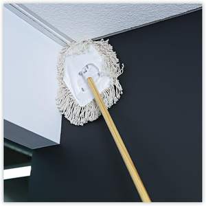 Cabezal de Repuesto para Mopa de Espuma Absorbente Desechable de Algodón Blanco Boardwalk BWK1491, 17 1/2 L x 13 1/2 W, Patrón Rectangular, para Uso Doméstico - Product Image 4