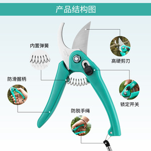Tijeras de podar Pinheng para árboles frutales, de acero inoxidable, de 10-20 mm, para jardinería y recorte de ramas - Product Image 5