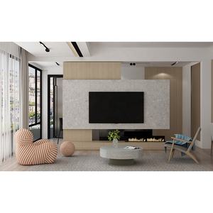 घर टीवी पृष्ठभूमि सजावट के लिए wpc दीवार पैनलों को कवर करने वाली दीवार - Product Image 3