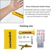 Kits de premiers secours pour piqûres de serpent, extracteur de venin d'urgence, pompe à aspiration, kits de piqûres pour le camping en plein air, la randonnée, la chasse