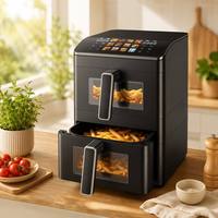 Kit de nettoyage facile pour four à air chaud, ensemble de cuisson professionnel, friteuse à air électronique avec écran LED, prix de gros, outil alimentaire sûr pour friteuse à air