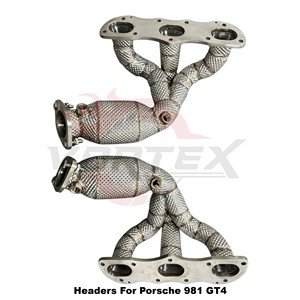 Vortex Heat-Wrapped Stainless Manifold Assembly Featuring Performance Flow Fits Porsche 981 GT4 Upgrade - Product Image 4