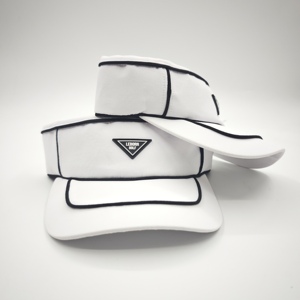 BSCI Manufacturer Wholesale Summer <b>Black</b> Color Empty <b>Top</b> Caps Custom Viscose Fiber Outdoor Sports Fishing Daily Golf Sun Visor - Product Image 6