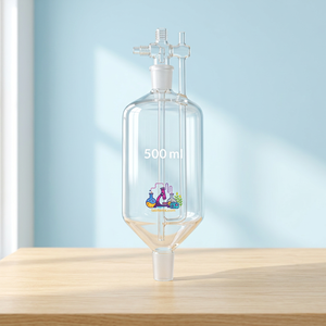 Chambre de collecte d'insectes transparente de 500 ml, récipient cylindrique pour spécimens avec embout et cône, raccord 24/29 - Product Image 3