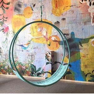 <span class=keywords><strong>Chaise</strong></span> hamac ronde élégante en forme de cercle, colorée, pour l'extérieur, pour le jardin - Product Image 2