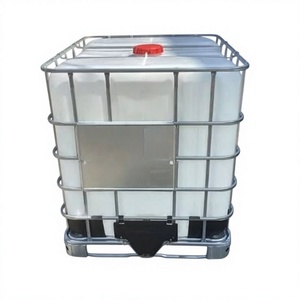 1000L Intermediate Bulk Container IBC Tank HDPE Liquid Storage Tote with Steel Cage and Bottom Valve - Product Image 1