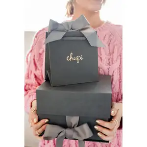 Bolsas de papel de regalo con asas de cinta para joyería, pequeño bolso de compras de lujo personalizado con logotipo privado impreso Rosa personalizado