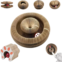 Jouet interactif pliable en carton ondulé pour chat, accessoires d'intérieur écologiques classiques et modernes, vente en gros d'usine, pour aiguiser les griffes