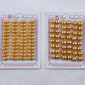 Perlas de Agua Dulce Sueltas para Bisutería DIY, Perlas Doradas con Medio Agujero, Perlas Mantou, Perlas Desnudas para Diseños Creativos - Product Image 3