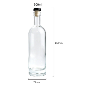 Vente en gros de bouteilles en verre vaporisateur pour <span class=keywords><strong>vodka</strong></span> et whisky, 500 ml et 750 ml, vert givré mat, personnalisées, pour l'emballage - Product Image 2
