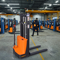 Apilador de Palés NRT de Entrega Rápida, Apilador Eléctrico, Montacargas de 1500 kg, 2000 kg, Apilador Semi-Eléctrico Más Económico