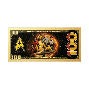 2 modèles de billets de banque dorés <span class=keywords><strong>Star</strong></span> <span class=keywords><strong>Trek</strong></span> America, billets de 100 dollars en feuille d'or, souvenirs pour la décoration et la collection, thème film. - Product Image 3