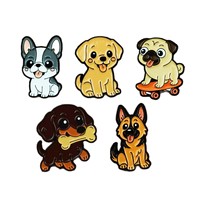 Badge en métal plaqué personnalisé de haute qualité pour animaux de compagnie, épingles en émail souple ou dur personnalisées, épingles de revers personnalisées sur le thème de l'anime