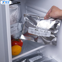 Sachet d'emballage alimentaire surgelé personnalisé réutilisable en aluminium avec fermeture éclair pour viande, fruits de mer, poissons, fruits et légumes