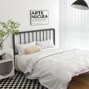 Minimalist Black Metal <b>Bed</b> <b>Frame</b> Full Size <b>Platform</b> Bedstead Stable Design Bedroom Furniture - Product Image 1