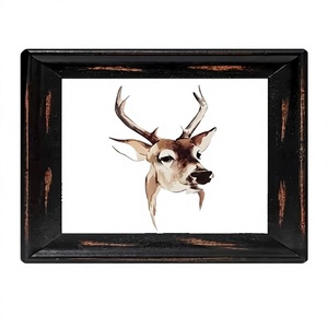 Black Rustic Wood Picture Frame with Glass Front For Home Living Room <b>Dining</b> Room <b>Table</b> <b>Wall</b> <b>Mount</b> Or <b>Table</b> Top Decor - Product Image 1