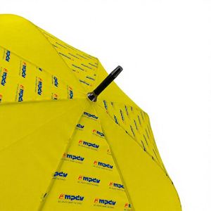Parapluie de golf jaune avec poignée en EVA, cadeau d'affaires, logo personnalisé, matériau pongee, protection spécifiée contre les intempéries, 8 baleines, classique, pour le voyage - Product Image 4