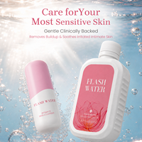 Flash Water PH-Balanced Antibacterial Hypoallergenic Yoni Wash Soap-Free Skin Daily Plastic 248 Mlfeminine Hygiene Product