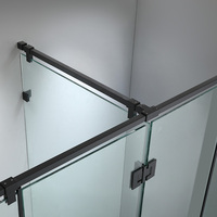Vente directe d'usine de cabines de douche de haute qualité et à bas prix, fabriquées en verre trempé sans cadre