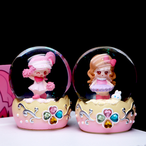 <span class=keywords><strong>Jouet</strong></span> en PVC Lumineux Princesse de Dessin Animé, Boîte Mystère Boule de Cristal Inspirée de La Reine des Neiges, Cadeau d'Anniversaire Tendance Unisexe avec Animaux, Échelle 1/12 - Product Image 2