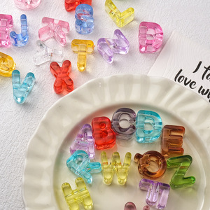 Perles Alphabet en Acrylique Épais Plaquées UV pour la Fabrication de Bijoux DIY, Sacs, Porte-clé<span class=keywords><strong>s</strong></span>, Pendentifs et Fournitures Artisanales – Vente en Gros - Product Image 6