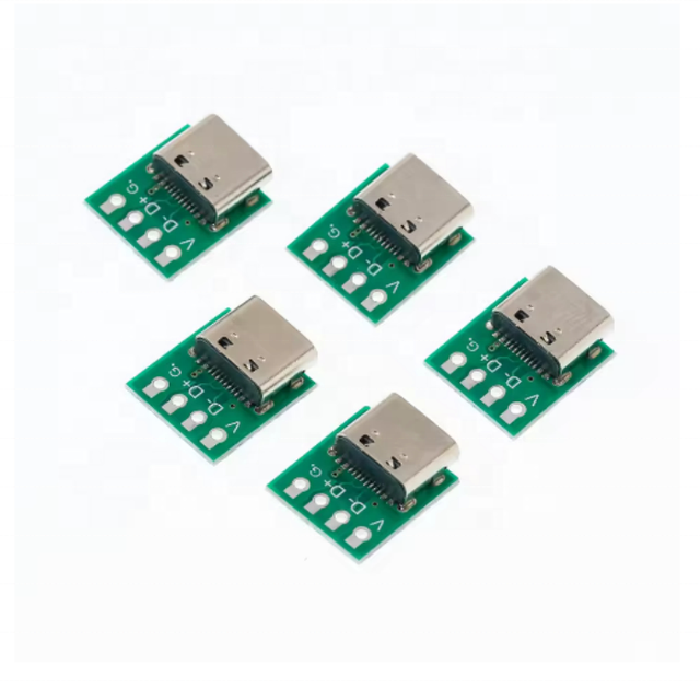 USB 3.1 Type-C Connector PCB Board Adapter 16P Connector Socket for Test Data Line Wire Cable Transfer
