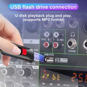 GT8 Table de mixage professionnelle 500W * 2 Digital 256 Effects Mixeur audio 8 canaux avec amplificateur - Product Image 5