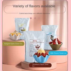 Poudre de Glace Flocon de Neige 1kg Saveur Lait Fraise Mangue Pomelo Brique de Glace Soyeuse Ingrédient Commercial pour Machine à Glace d'Été 20 Paquets - Product Image 4