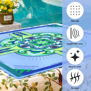 Tapis de jeu de casino en caoutchouc de luxe antidérapant, imperméable, insonorisant, écologique, durable, facile à nettoyer, 31,5x31,5 pouces - Product Image 3