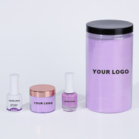 Kit de poudre acrylique et vernis gel UV 3-en-1 personnalisable OEM & ODM, système de manucure par trempage avec correspondance des couleurs, volume 15ml