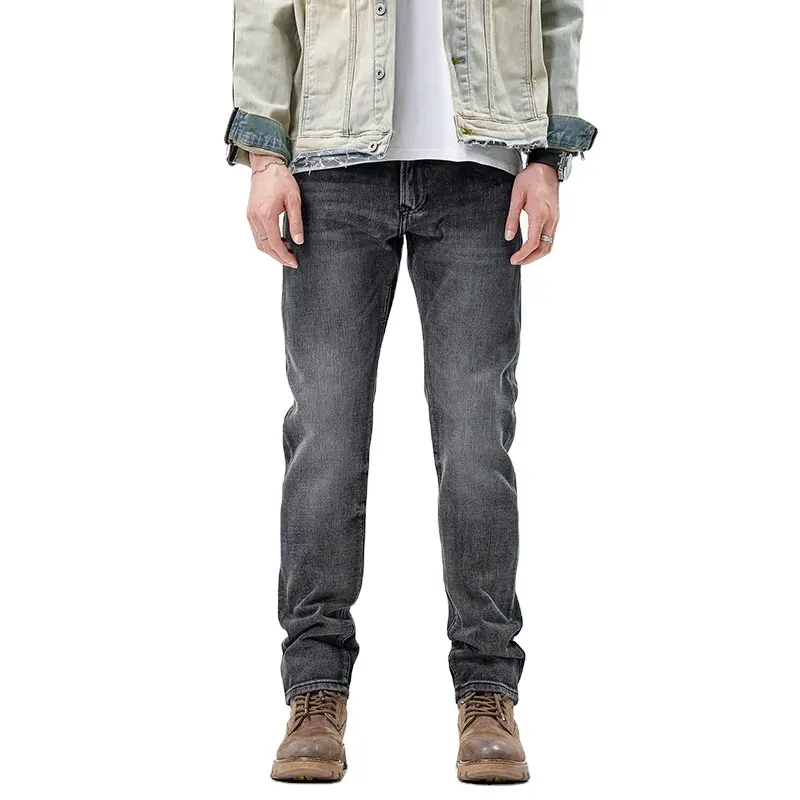 Grey kinh doanh đường phố mặc người đàn ông jeans Quần thiết kế quần jeans Mens Jeans chất lượng hàng đầu