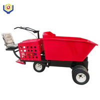 Mini-dumper à essence à 6 roues motrices avec capacité de charge de 800 kg et système entièrement hydraulique pour la construction