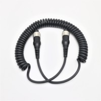 Connecteur femelle M12 4 cœurs, étanche IP68, avec gaine en PVC haute élasticité et feuille de cuivre, pour câble à ressort industriel et caméra de voiture, direct usine