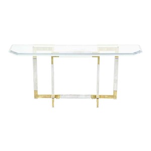 Bảng điều khiển góc hiện đại có thể tùy chỉnh bảng Acrylic trong suốt có thể mở rộng với gương để lưu trữ cho phòng khách biệt thự khách sạn - Product Image 1