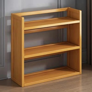 Modern Minimalist Bamboo Bookshelf 3 Tier Standing Storage Rack For Living Room <b>Desktop</b> Organizing <b>Shelf</b> - Product Image 4