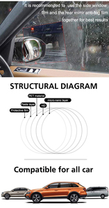 pegatina espejo retrovisor 150X100mm Anti <span class=keywords><strong>niebla</strong></span> lluvia espejo retrovisor de coche película de <span class=keywords><strong>la</strong></span> ventana - Product Image 5
