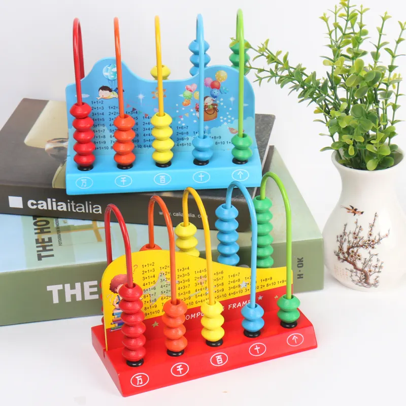 Nuovo arrivo per bambini di apprendimento di matematica giocattolo divertente multifunzione in legno calcolare scaffale