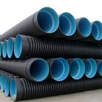 Tuyau de conduit électrique ondulé en HDPE flexible conduit de câble souterrain ligne d'égout de vidange d'eau