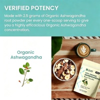 Poudre de racine d'Ashwagandha Withania Somnifera, complément alimentaire à base de plantes, sachet de 225 g (7,9 oz), cuillère doseuse de 2,5 g, 90 portions, étiquette privée OEM