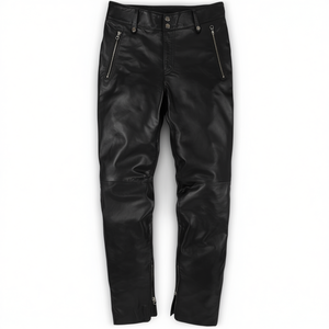Pantalones de Cuero Genuino para Hombre, Servicio OEM, Logotipo Personalizado, Ligeros, Resistentes al Viento, Casuales, Antiarrugas, Cómodos, Elásticos, Corte Recto - Product Image 1