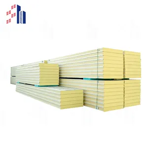 SH Styrofoam Aluminum PU Stainless Steel Sandwiched Panel Board Accessory For Cold Storage Roof 5 CM Thick