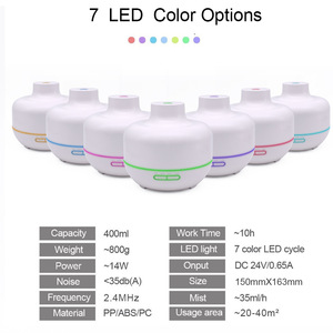 Diffuseur d'arômes et humidificateur d'origine, 400 ml, alimenté par USB, avec veilleuse, pour usage domestique et commercial - Product Image 5