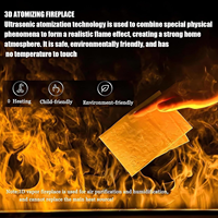 Cheminée à vapeur 3D avec flamme intégrée, une cheminée électrique pour les intérieurs de salon, personnalisable en taille et en prise de courant.