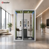 Cabine d'isolation portable, station silencieuse, espace de travail intime, studio mobile, pod d'enregistrement acoustique