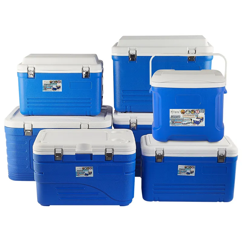 Enfriador de caja de hielo Eps personalizado de gran tamaño ecológico 6L 10L 19L 38L 45L 55L 65L 75L 85L 100L 110L 30L caja de refrigeración de plástico