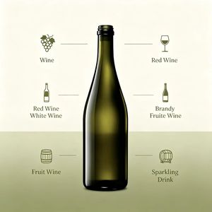 Bouteille de vin en verre vert foncé personnalisée vide 750 ml, bouteille de vin de <span class=keywords><strong>Bourgogne</strong></span> avec étiquette logo personnalisée pour vin <span class=keywords><strong>blanc</strong></span> <span class=keywords><strong>Chardonnay</strong></span>, vente en gros - Product Image 2
